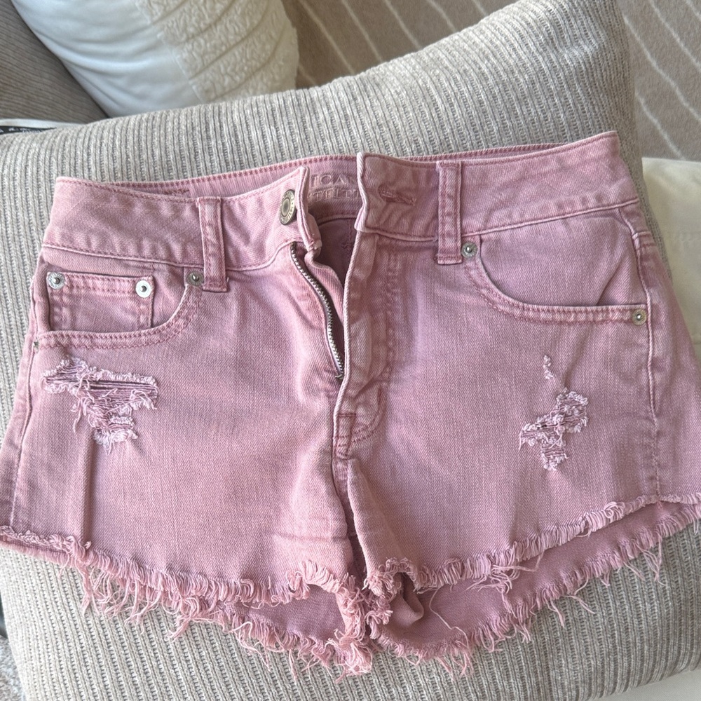 American Eagle Outfitters Pink Jean Shorts